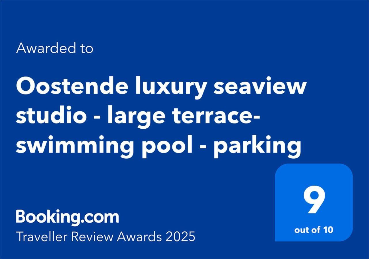 Oostende Luxury Seaview Studio - Large Terrace- Swimming Pool - Parking Екстер'єр фото